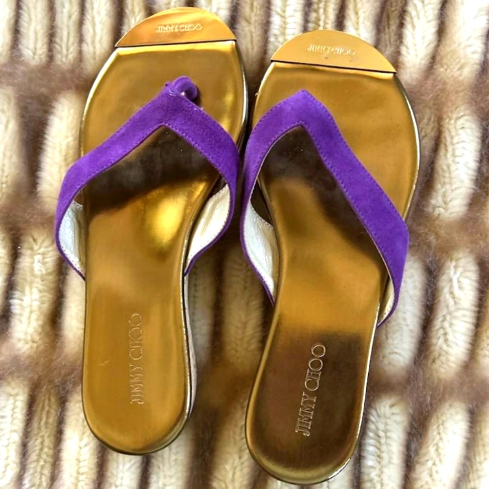 Jimmy Choo Pence Purple Flip Flop 6